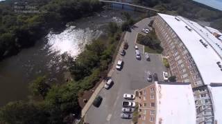 preview picture of video 'DJI Phantom 2 view of Haw River and Saxapahaw, North Carolina'