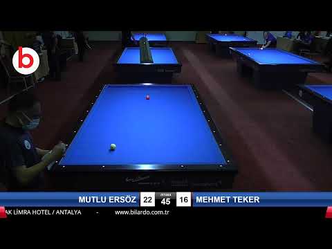 MUTLU ERSÖZ & MEHMET TEKER Bilardo Maçı - 2021 1.ETAP ERKEKLER-4.TUR