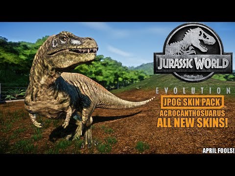 JPOG-SKIN-PAKET! | ALLE JPOG-ACROCANTHOSAURUS-SKINS IN JURASSIC WORLD: EVOLUTION!