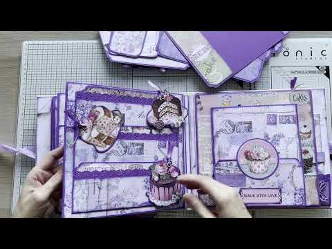 ÁLBUM DE SCRAP PARA LEONOR, CON LA COLECCIÓN "LILAC FLOWERS" DE STAMPERIA