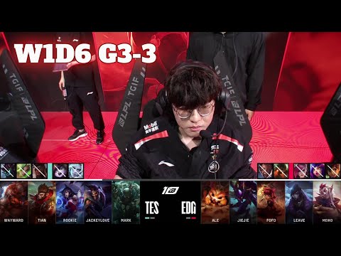 TES vs EDG - Game 3 | Week 1 Day 6 LPL Summer 2023 | Top Esports vs Edward Gaming G3