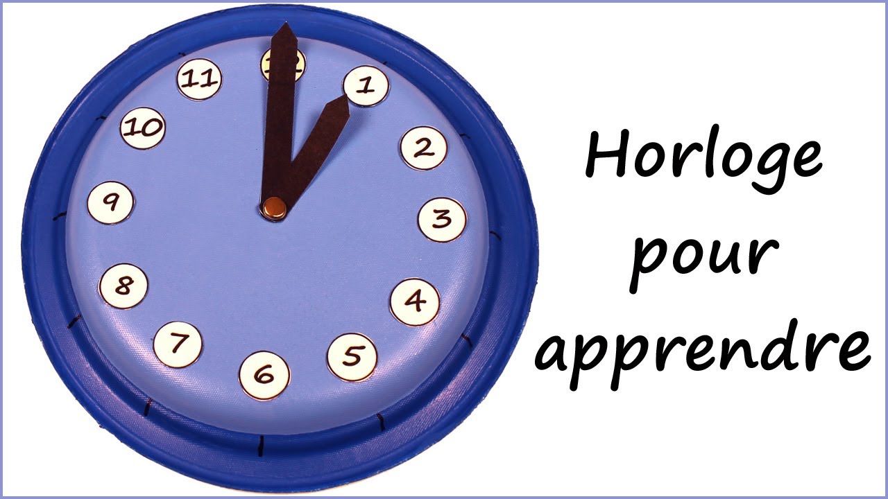 Horloge pour apprendre l'heure