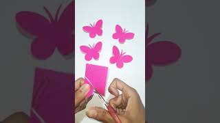 How To Make Paper Butterfly | Easy Butterfly Making With Paper | Butterfly Craft Ideas #shorts #diy