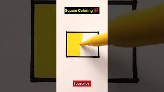 Relaxing Square Coloring 😎 #shorts #satisfying #coloring #yellow