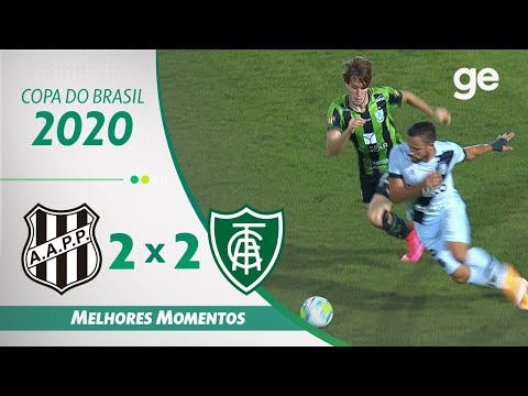 Gols e lances de Ponte Preta x América-MG