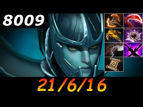 Dota 2 Phantom Assassin 8009 MMR 21/6/16 (Kills/Deaths/Assists) Ranked Full Gameplay