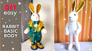 Easter Bunny. Spring Decor.Rabbit basic body. Rabbit without clothes