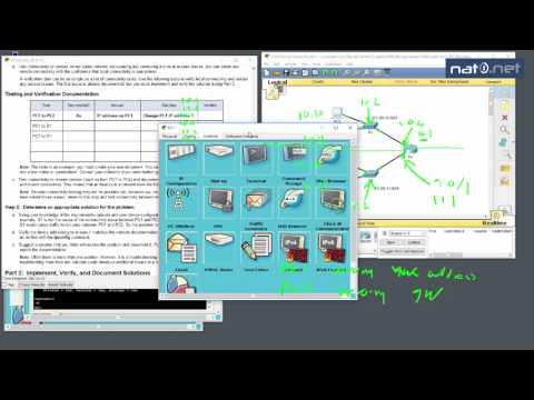 Cisco Packet Tracer CCNA Lab 6.4.3.4 ItN walk-through - Troubleshoot Default Gateway Issues