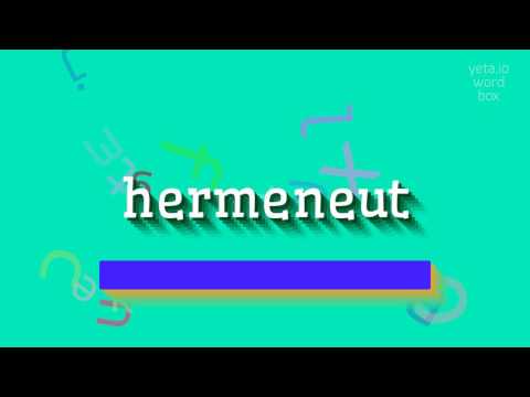 HOW TO SAY HERMENEUT? #hermeneut