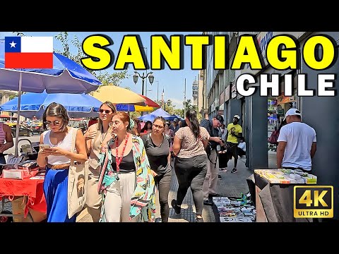 🇨🇱 CHILE, Santiago: Immersive Virtual City Walk in 4K HDR🚶‍♂️