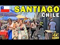 🇨🇱 CHILE, Santiago: Virtual Walk in the City | 4K HDR 60fps