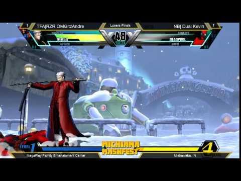NB|Dual Kevin vs TFA|RZR OMGitzAndre - Michiana Mashfest Losers Final Ultimate Marvel vs Capcom 3