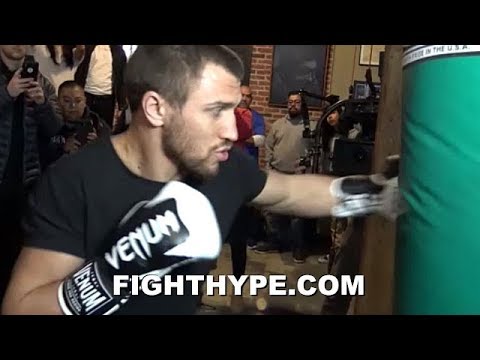 LOMACHENKO SHOTGUN BLASTS ON THE HEAVY BAG; GIVES CROLLA A SNEAK PEEK INTO THE MATRIX
