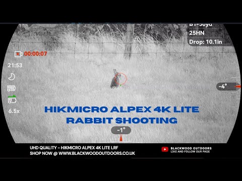 HikMicro Alpex 4K Lite Night VIsion Footage - Rabbit Shooting Hunting