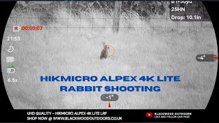 HikMicro Alpex 4K Lite Night VIsion Footage - Rabbit Shooting Hunting