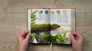 NLT GO Bible for Kids (with Glow-in-the-Dark Features) | LeatherLike, Orange Camo