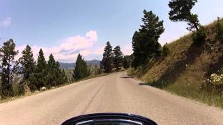 preview picture of video 'Ride through Yellowstone NP. Mammoth to Tower Fall'