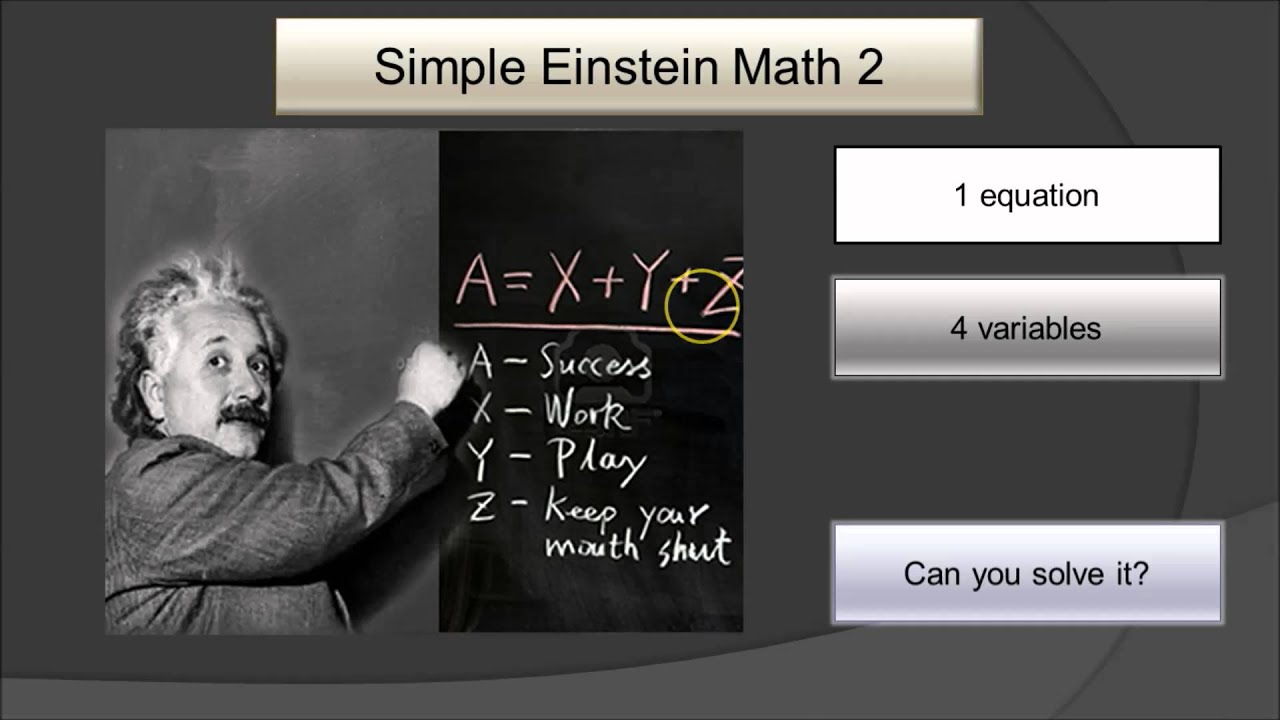 USL: Einstein quotes for fun math. Einstein for fun easy math series - Part1
