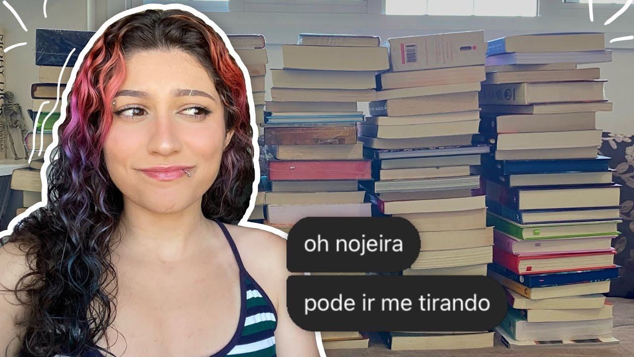 tirando 100 livros da estante | book unhaul de livros que não quero mais