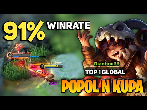 91% WINRATE! Offlane Full Damage Build [ Top 1 Global Popol And Kupa Gameplay ] By Rianboii33 - MLBB