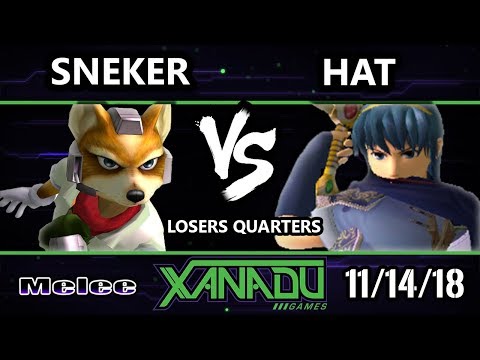 S@X 276 Melee - hat (Sheik, Marth) Vs. TGG | Sneker (Fox) - SSBM Losers Quarters
