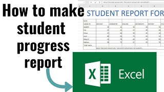 How to make progress report in excel| How to make progress report of the students |how to prepare