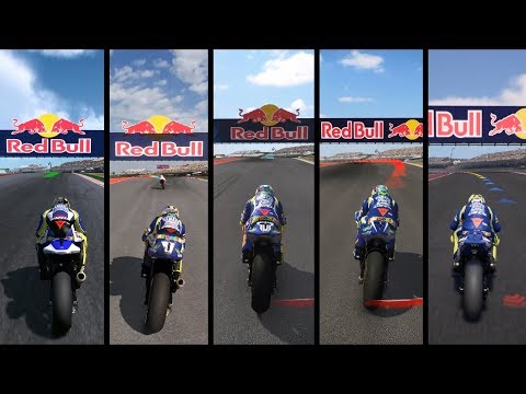 MotoGP 13 vs MotoGP 14 vs MotoGP 15 vs MotoGP 17 vs MotoGP 18 - Gameplay Comparison HD