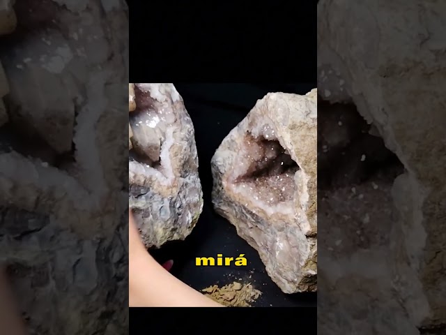 Vídeo relacionado con Geoda drusa de Cuarzo Blanco, Grupo de Cristales Transparentes Naturales de 150 g