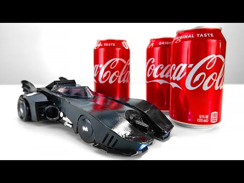 How To Make Miniature Batmobile Using Soda Cans
