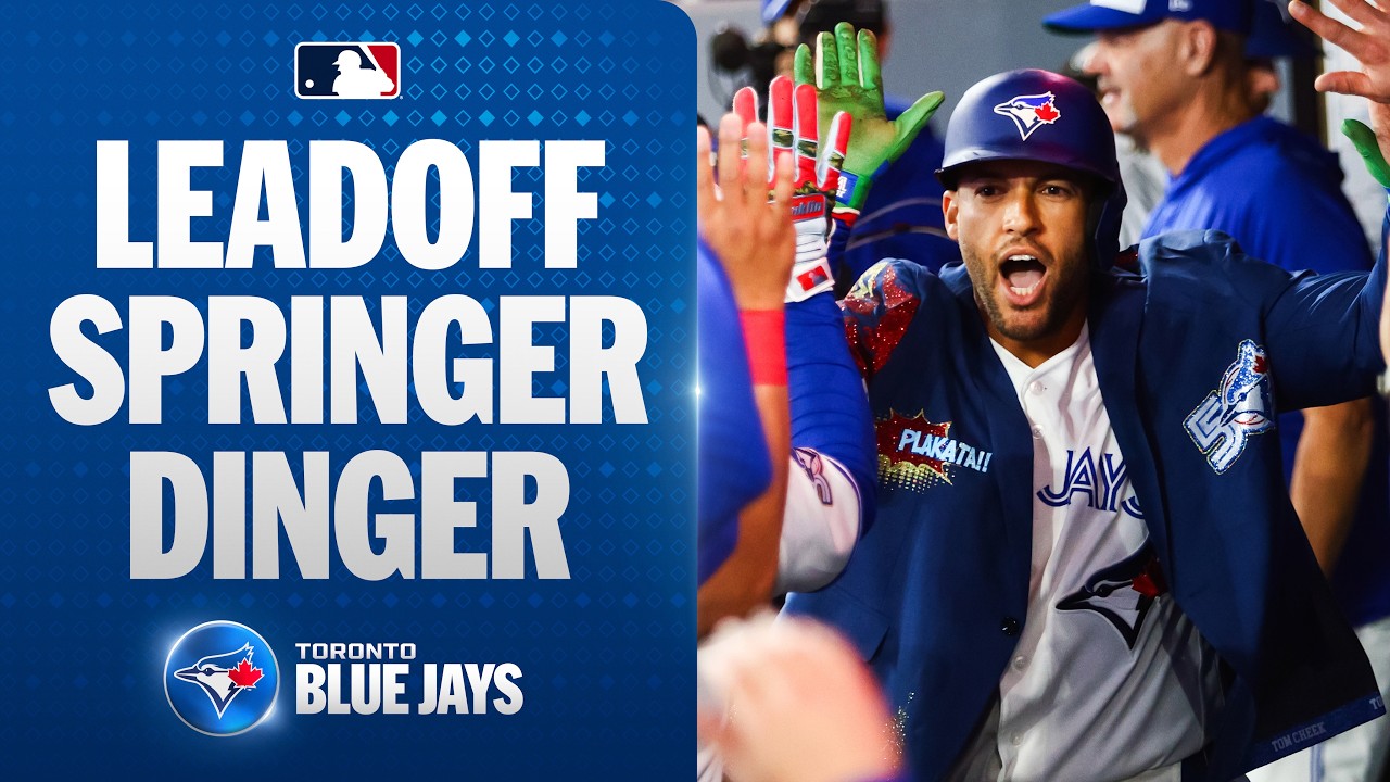 SPRINGER DINGER! 💥 George Springer crushes a leadoff home run for the Toronto Blue Jays!