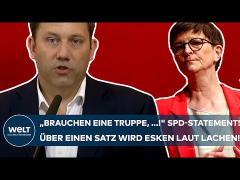 LARS KLINGBEIL: "Wir brauchen eine Truppe, ...!" SPD-Pk! Über diesen Satz wird Esken laut lachen