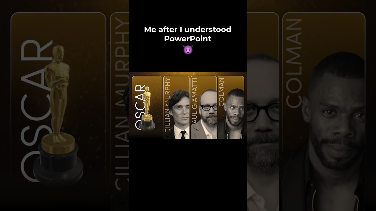 Who says PowerPoint presentations are boring? Send this to them! #powerpoint #presentation #oscars