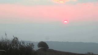preview picture of video 'A sunset over the Galilee mountains. Was filmed from the border of Syria and Israel (Golan Heights)'