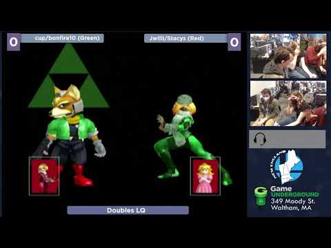 Mass Madness 34 SSBM - Jwill/Stacy's (Red) vs. cupofwater/bonfire10 (Green) - Melee Doubles LQF