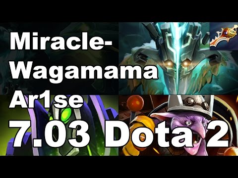 Miracle- Wagamama Ar1se BEYOND GODLIKE! RAPIER! 7.03 Dota 2