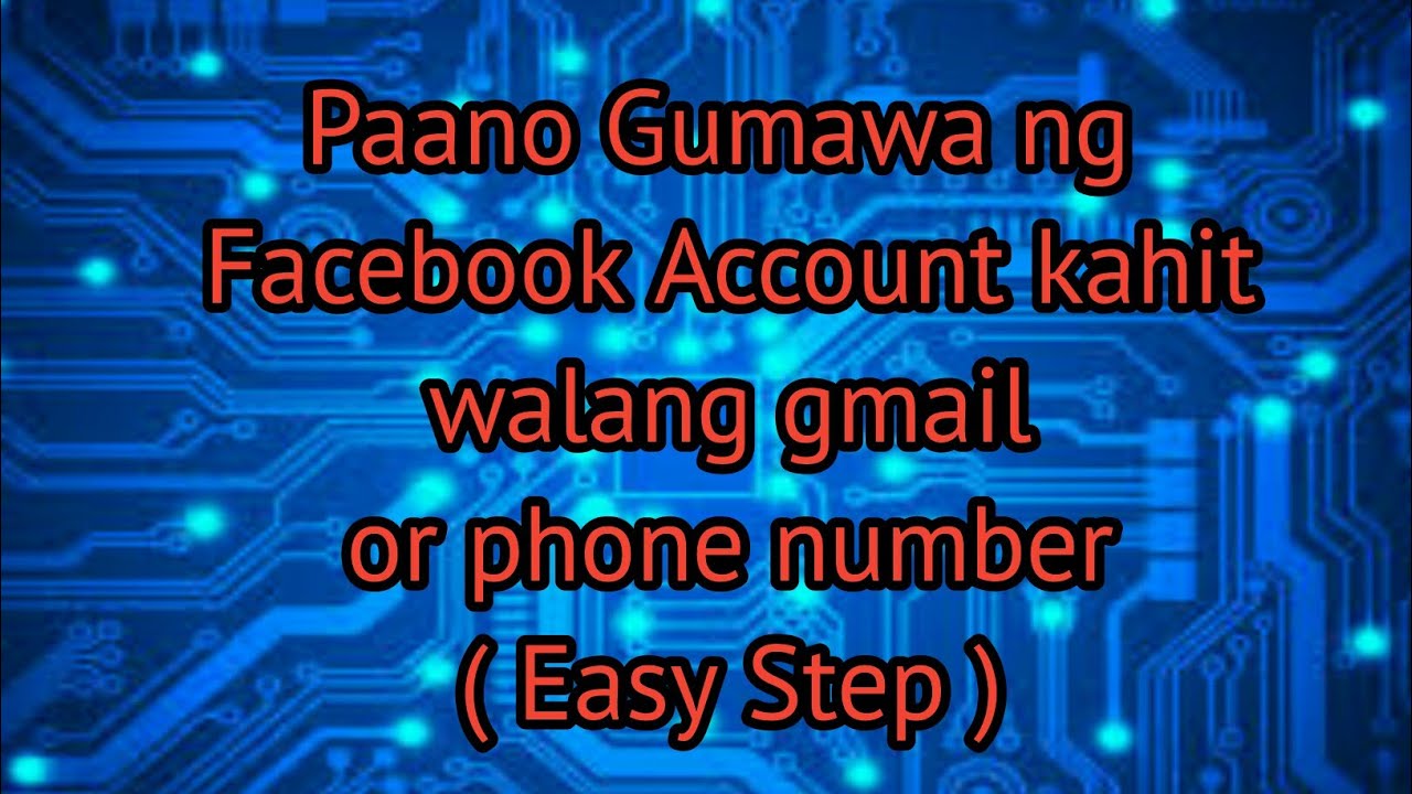 Gumawa ng facebook account kahit walang email at phone number in just easy step | Ming Dy Tv