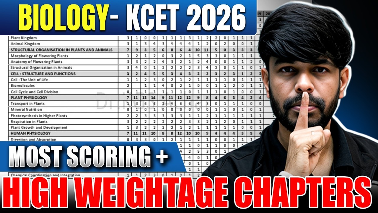 KCET 2026 Biology🔥 | Most Scoring + High Weightage Chapters  | Rank Booster Strategy 🚀
