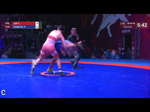 Repechage GR - 60 kg: Y. LIN (TPE) v. P. WIRATUL (THA)