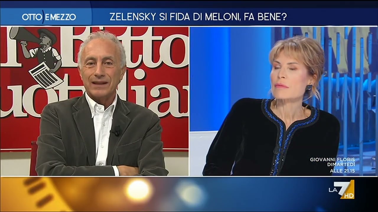 Marco Travaglio: "Quello che Meloni dice in privato a Zelensky non è mai quello che dice ...