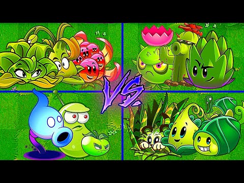 Random 4 Strongest Team Plants Battles - Who Will Win ? - PvZ2 Team Plants vs Team Plants