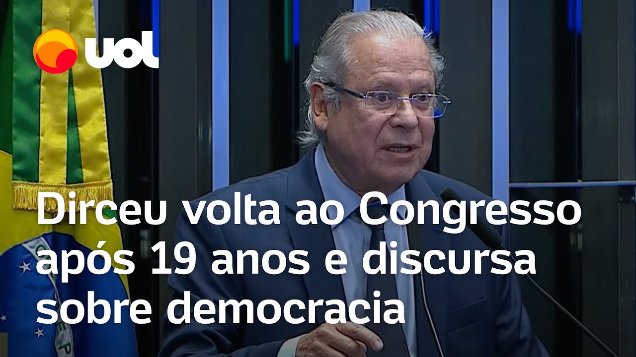 José Dirceu volta ao Congresso após 19 anos, discursa sobre democracia e defende 'revolução social'