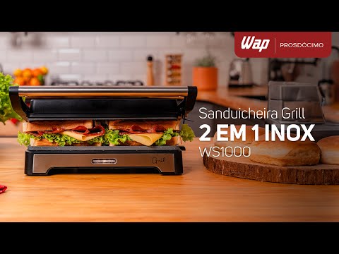 Sanduicheira Grill WAP Inox 2 em 1 WS1000