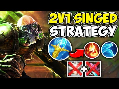 RANK 1 SINGED - This 2v1 Singed Top Strategy is the KEY to Carrying!