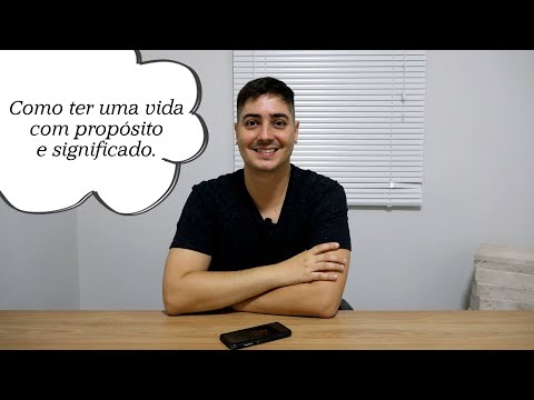 Como ter uma vida com propósito e significado. Pr. Davi Reiche
