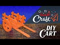 How To Make A Bullock Cart Ice Cream Stick Craft Idea Popsicle Stick Art DIY Smart Craft Ideas