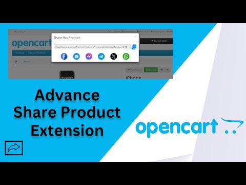 Install Advance Share Product Extension on OpenCart