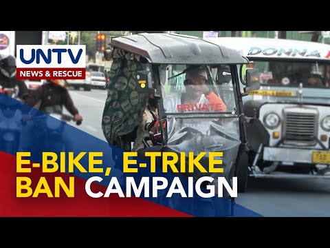 MMDA extends information drive of e-bike, e-trike ban for one week