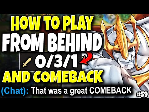 How to play from behind and actually COMEBACK 🔥 Road to Master #59 LoL Top Galio Season 10 Gameplay