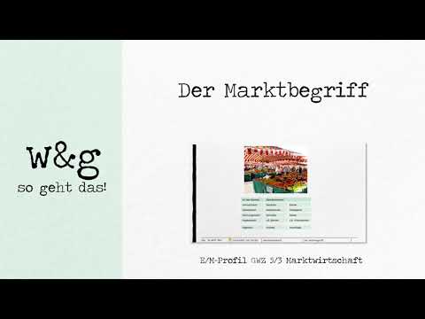GWZ 3 Marktwirtschaft - #1 Marktbegriff