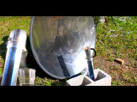 SOLAR  Distilled Water Evacuated solar tube simple HOMEMADE STILL